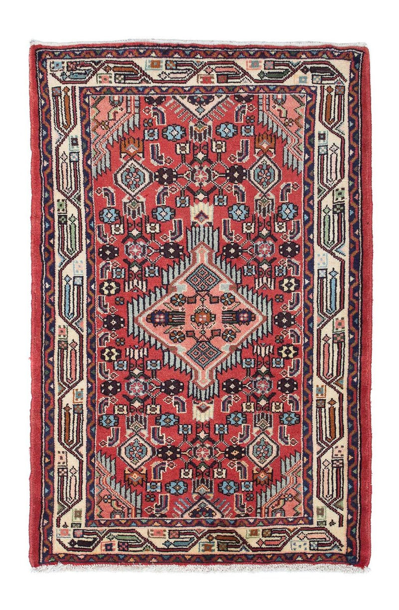 Alfombra persa - Nómada - 126 x 80 cm - rojo