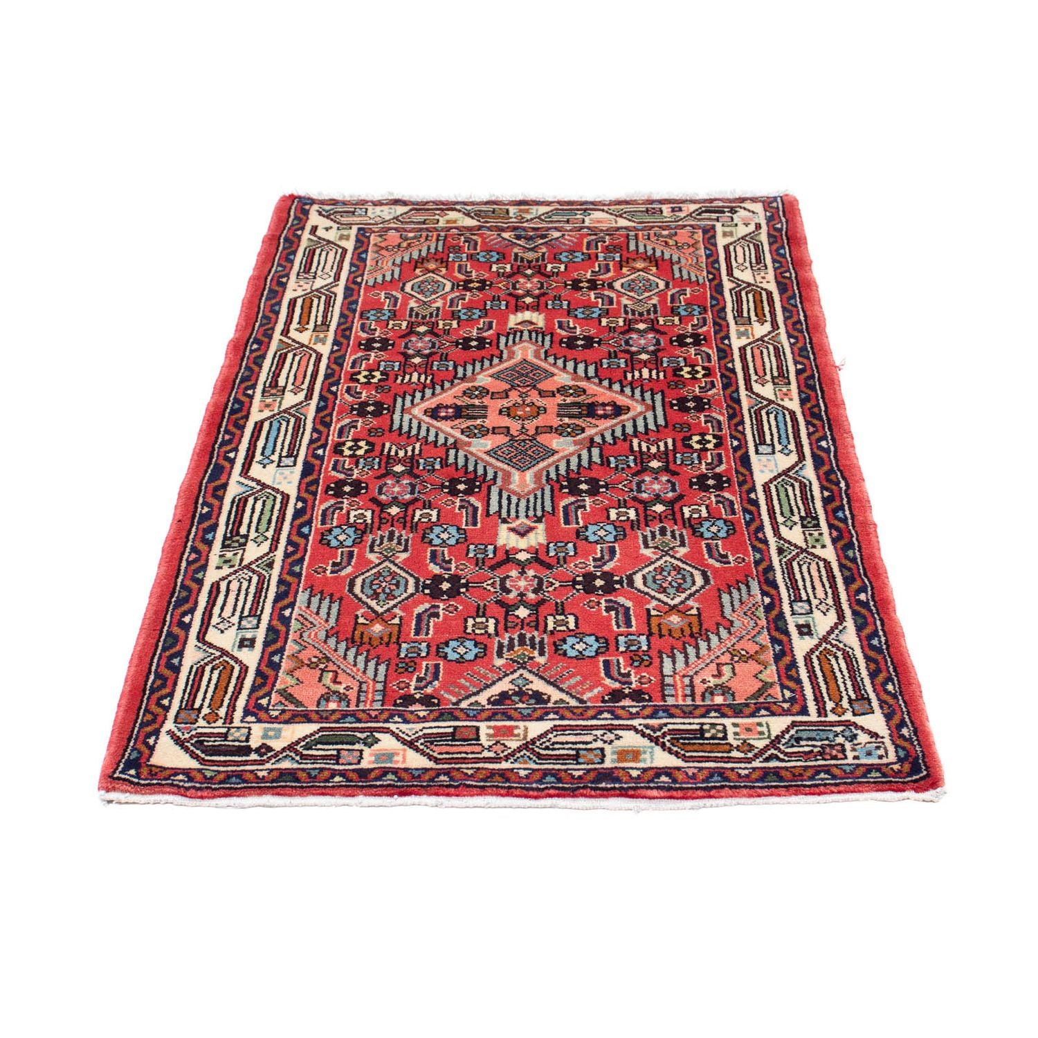 Alfombra persa - Nómada - 126 x 80 cm - rojo