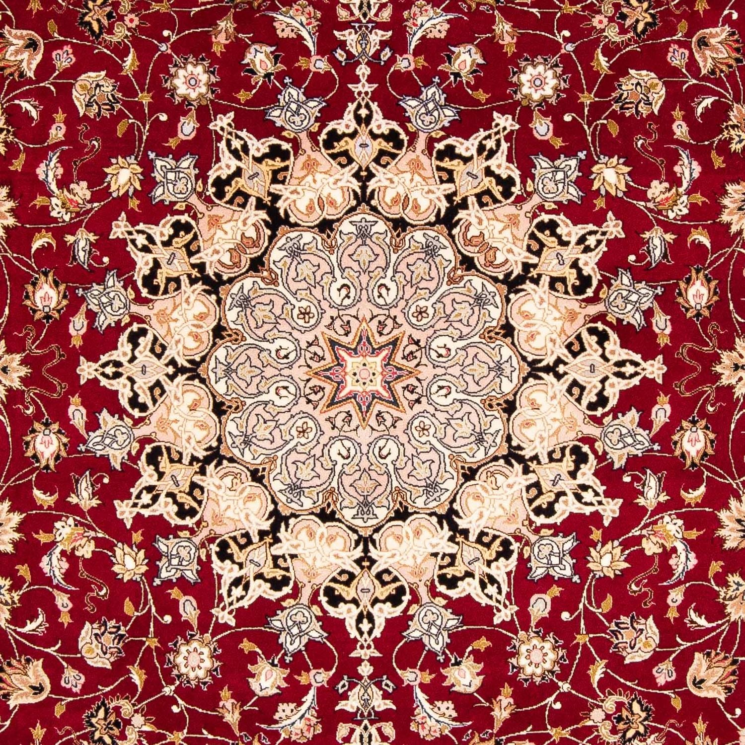 Alfombra Persa - Tabriz - Real - 303 x 202 cm - rojo oscuro