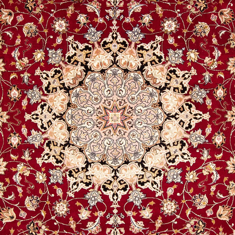 Alfombra Persa - Tabriz - Real - 303 x 202 cm - rojo oscuro