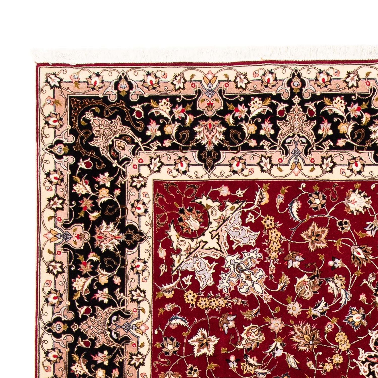 Alfombra Persa - Tabriz - Real - 303 x 202 cm - rojo oscuro