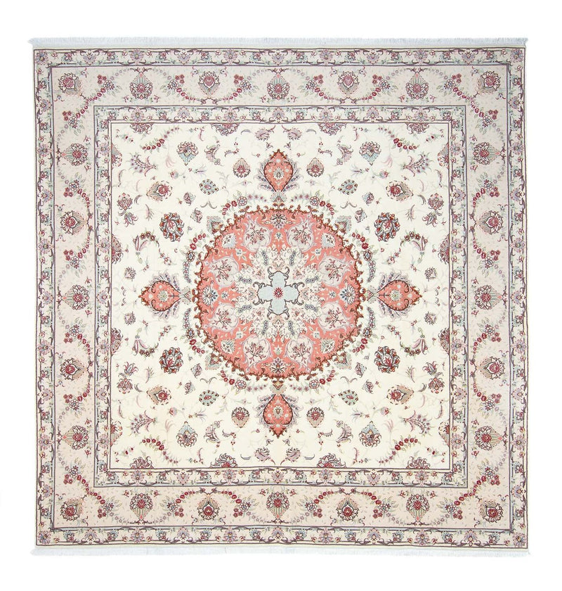 Alfombra Persa - Tabriz - Real cuadrado  - 309 x 295 cm - beige