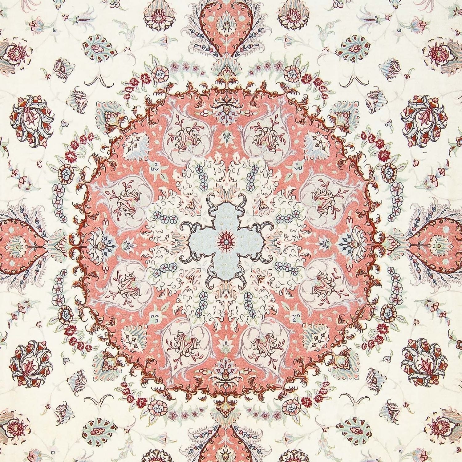 Alfombra Persa - Tabriz - Real cuadrado  - 309 x 295 cm - beige