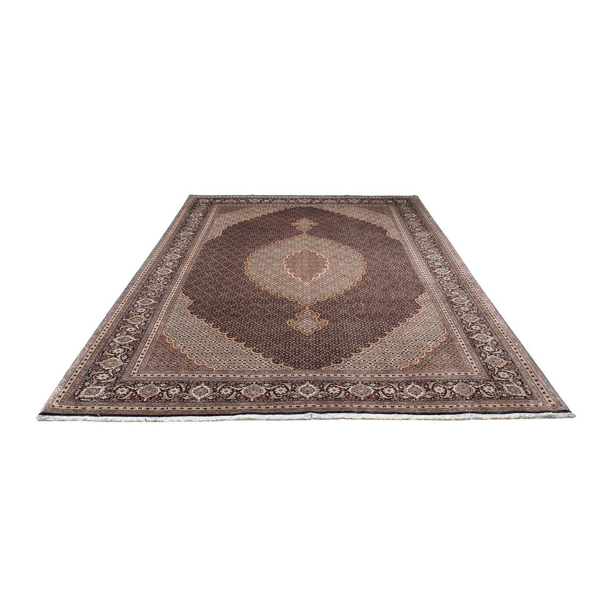 Alfombra persa - Tabriz - 295 x 202 cm - azul oscuro
