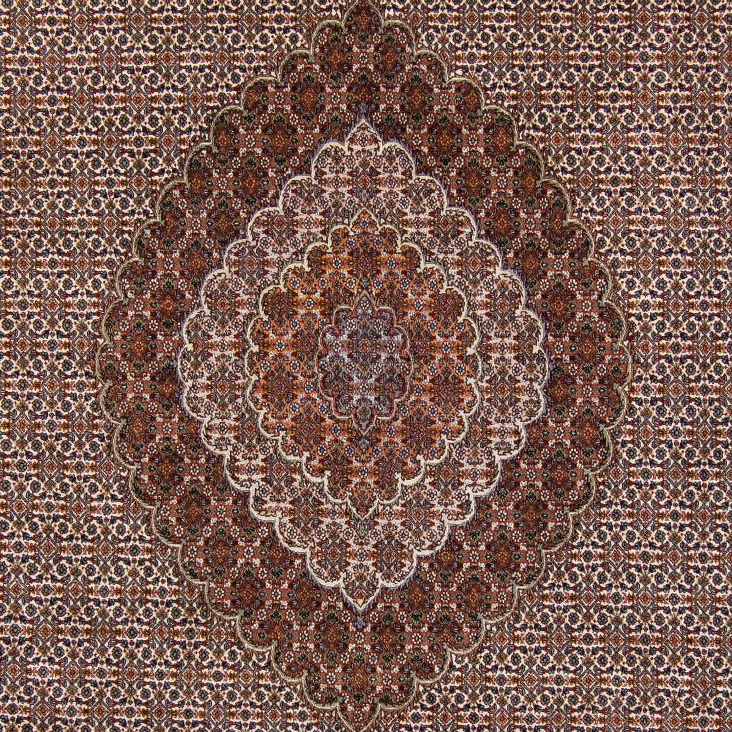Alfombra persa - Tabriz - 341 x 251 cm - marrón oscuro