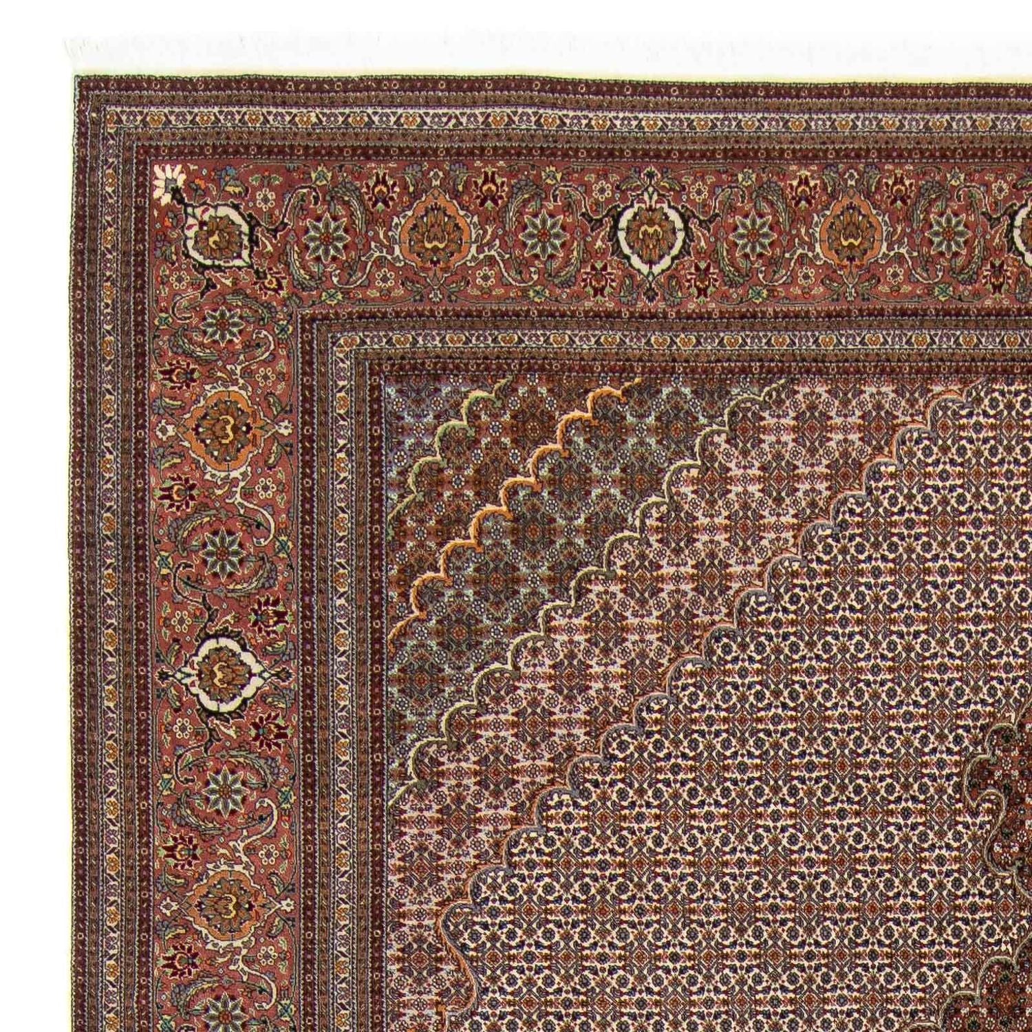 Alfombra persa - Tabriz - 341 x 251 cm - marrón oscuro