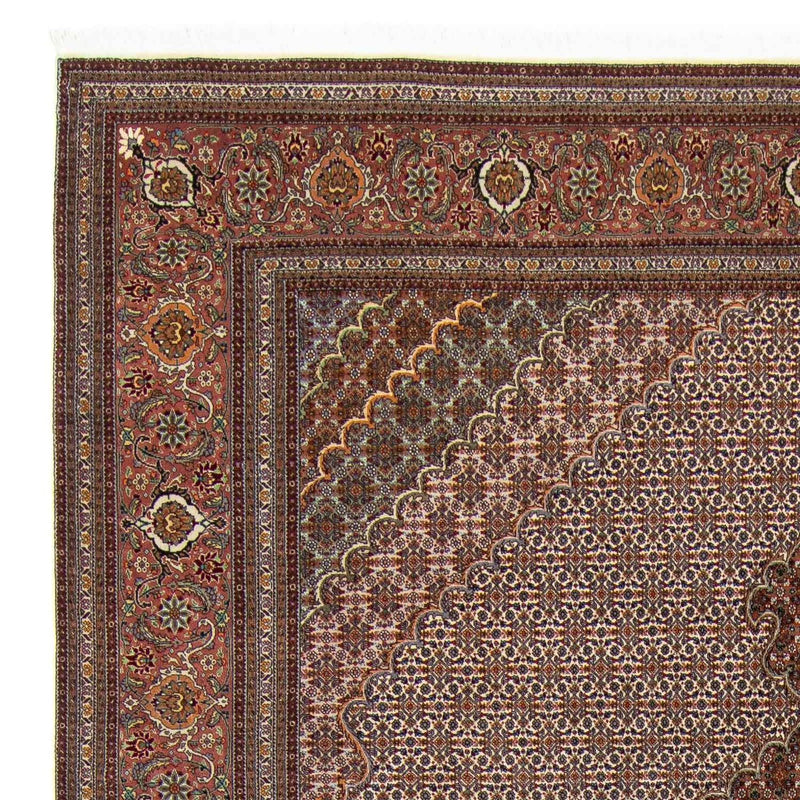 Alfombra persa - Tabriz - 341 x 251 cm - marrón oscuro