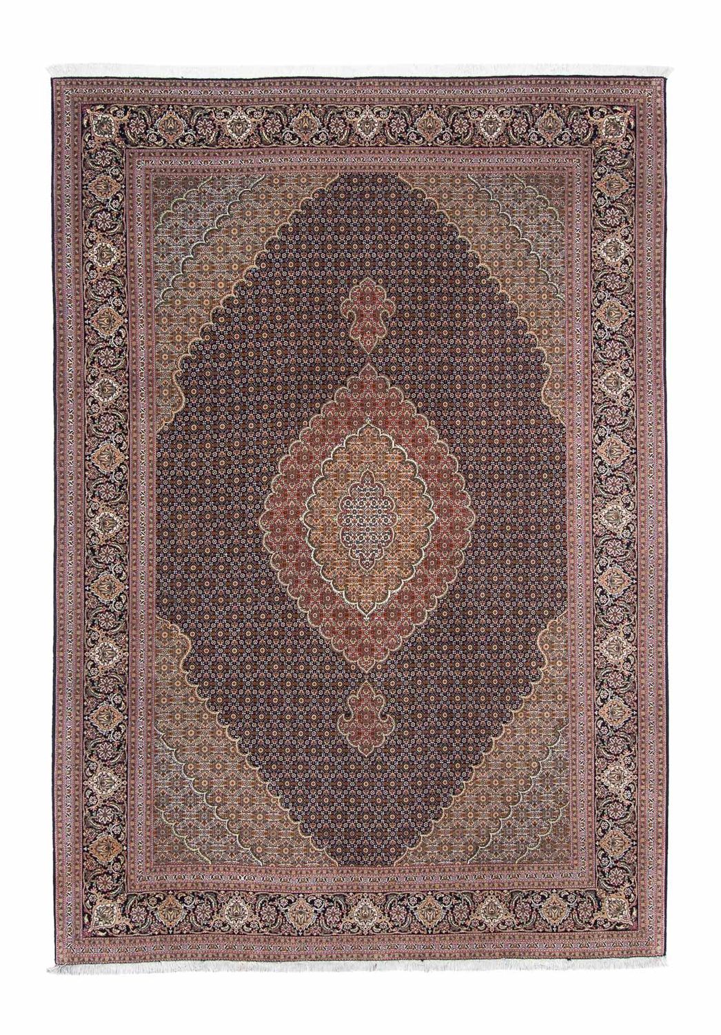 Alfombra persa - Tabriz - 294 x 208 cm - marrón oscuro