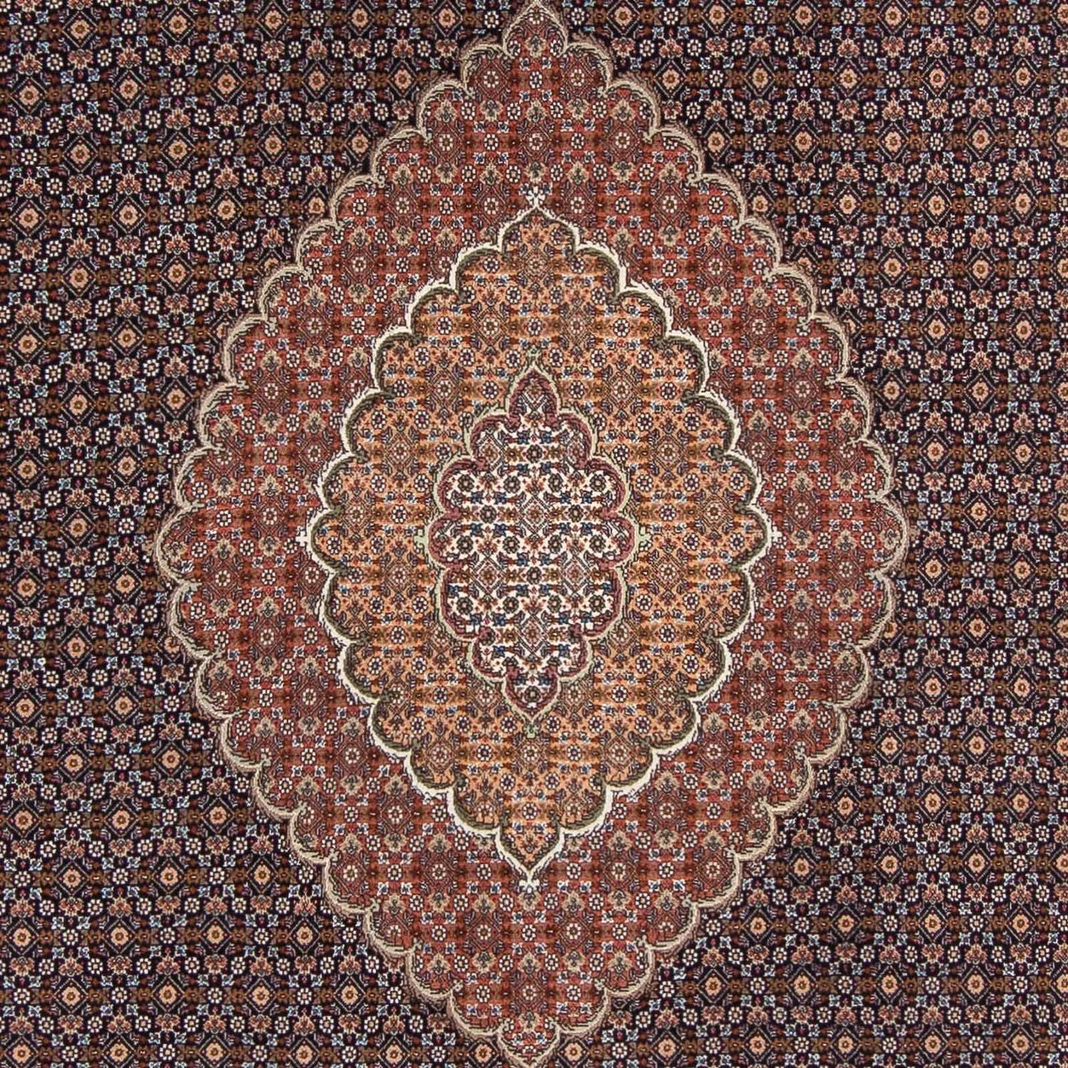 Alfombra persa - Tabriz - 294 x 208 cm - marrón oscuro