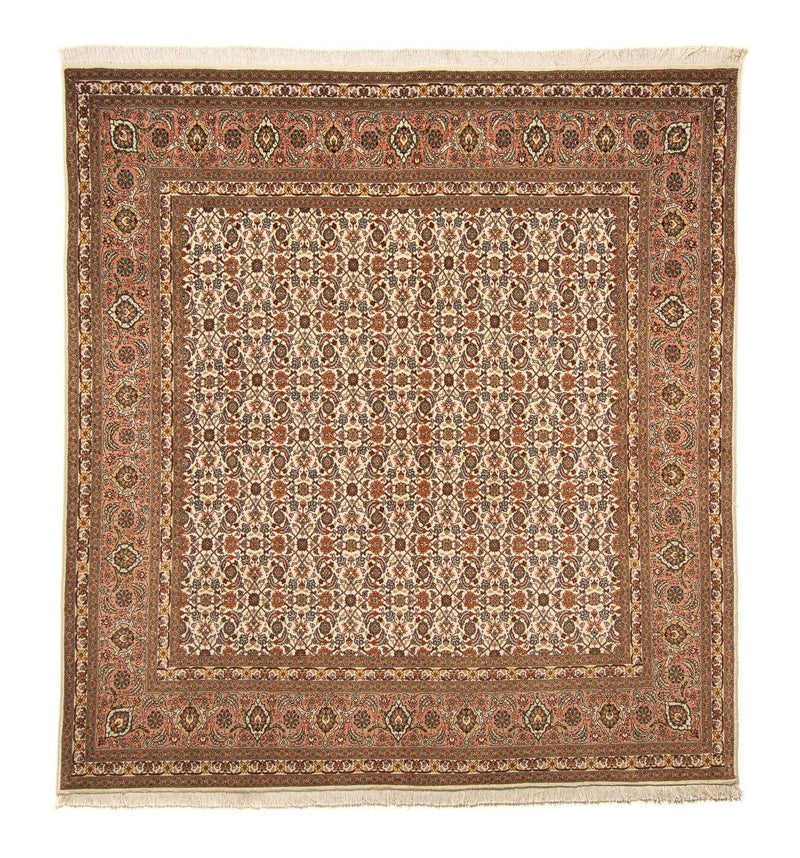 Alfombra persa - Tabriz cuadrado  - 215 x 202 cm - marrón claro