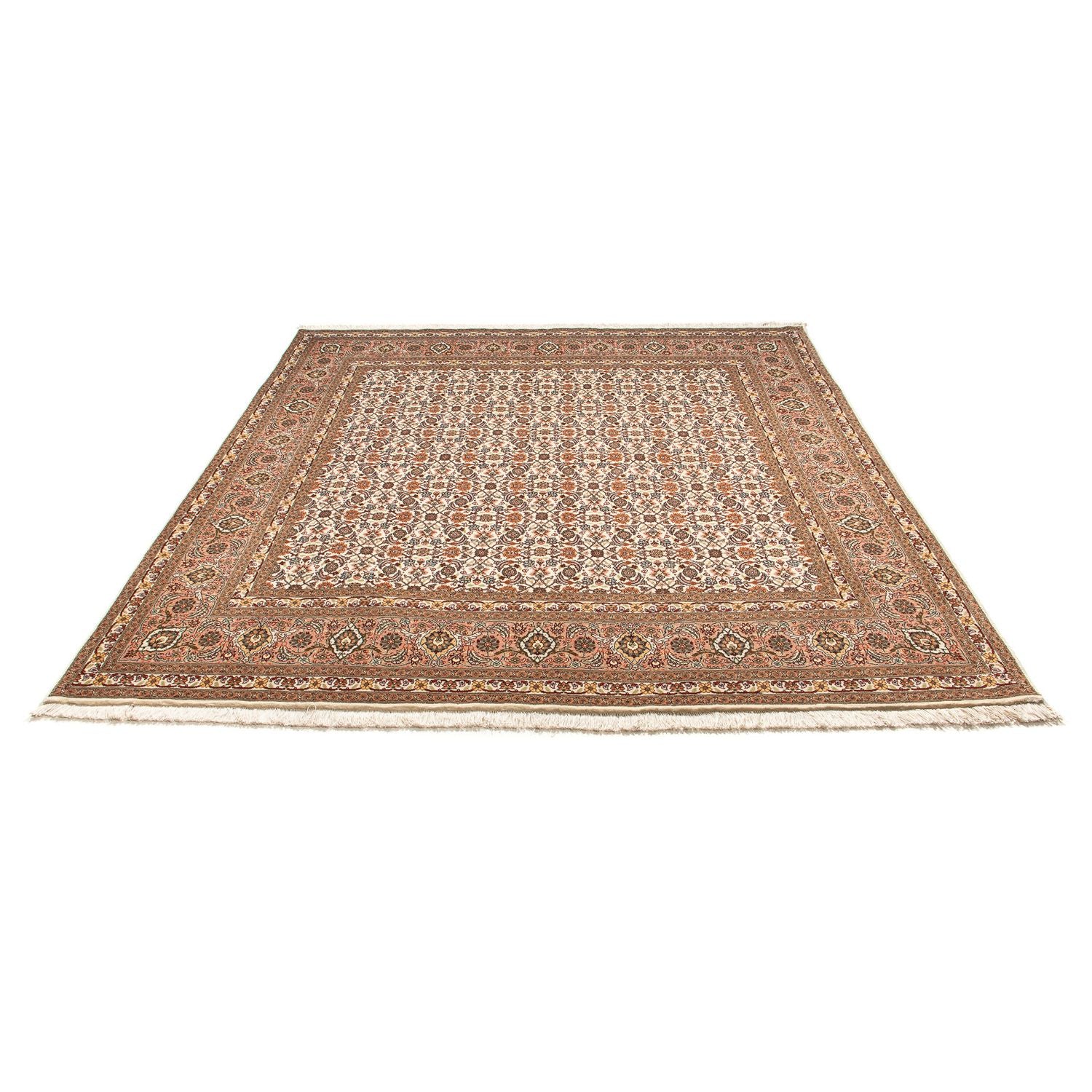 Alfombra persa - Tabriz cuadrado  - 215 x 202 cm - marrón claro