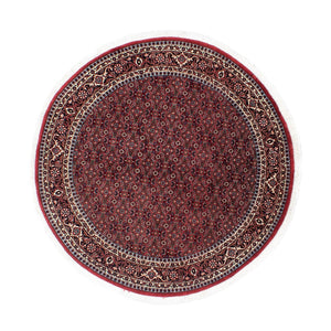 Alfombra persa - Bidjar redondo  - 160 x 160 cm - rojo oscuro