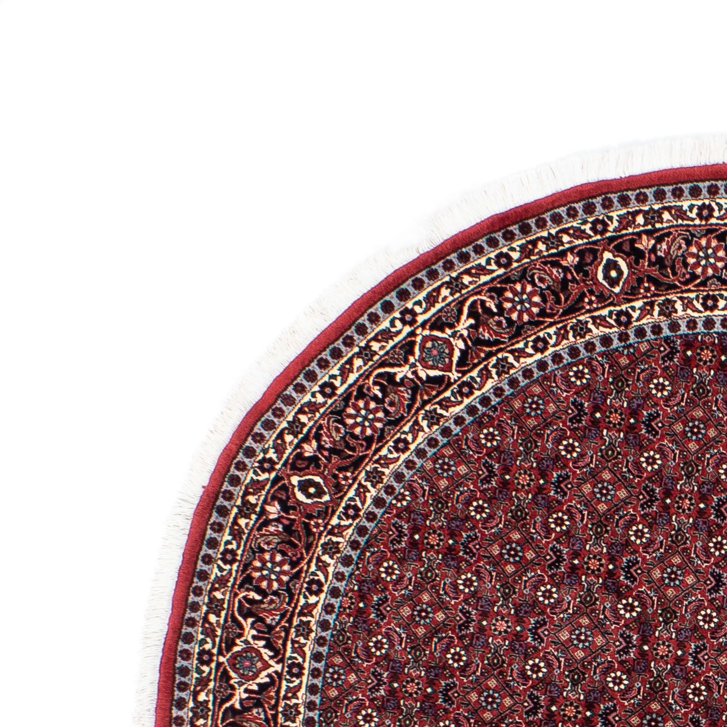 Alfombra persa - Bidjar redondo  - 160 x 160 cm - rojo oscuro