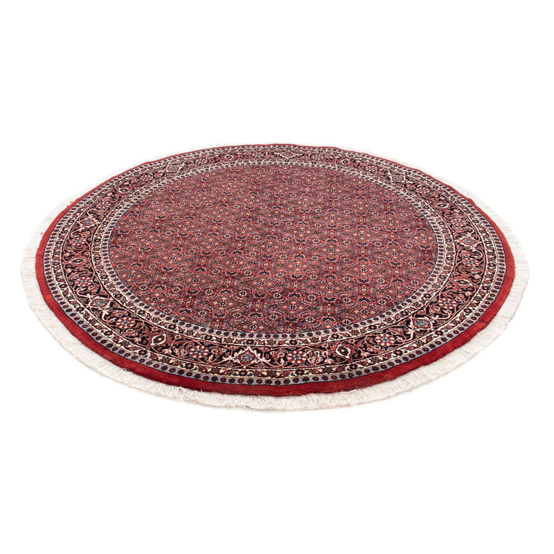 Alfombra persa - Bidjar redondo  - 160 x 160 cm - rojo oscuro