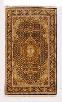 Alfombra persa - Tabriz - 152 x 100 cm - rojo oscuro