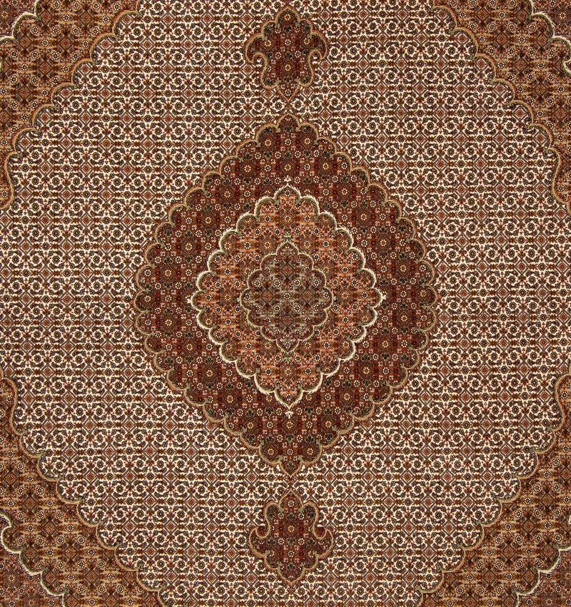Alfombra persa - Tabriz - 254 x 205 cm - marrón