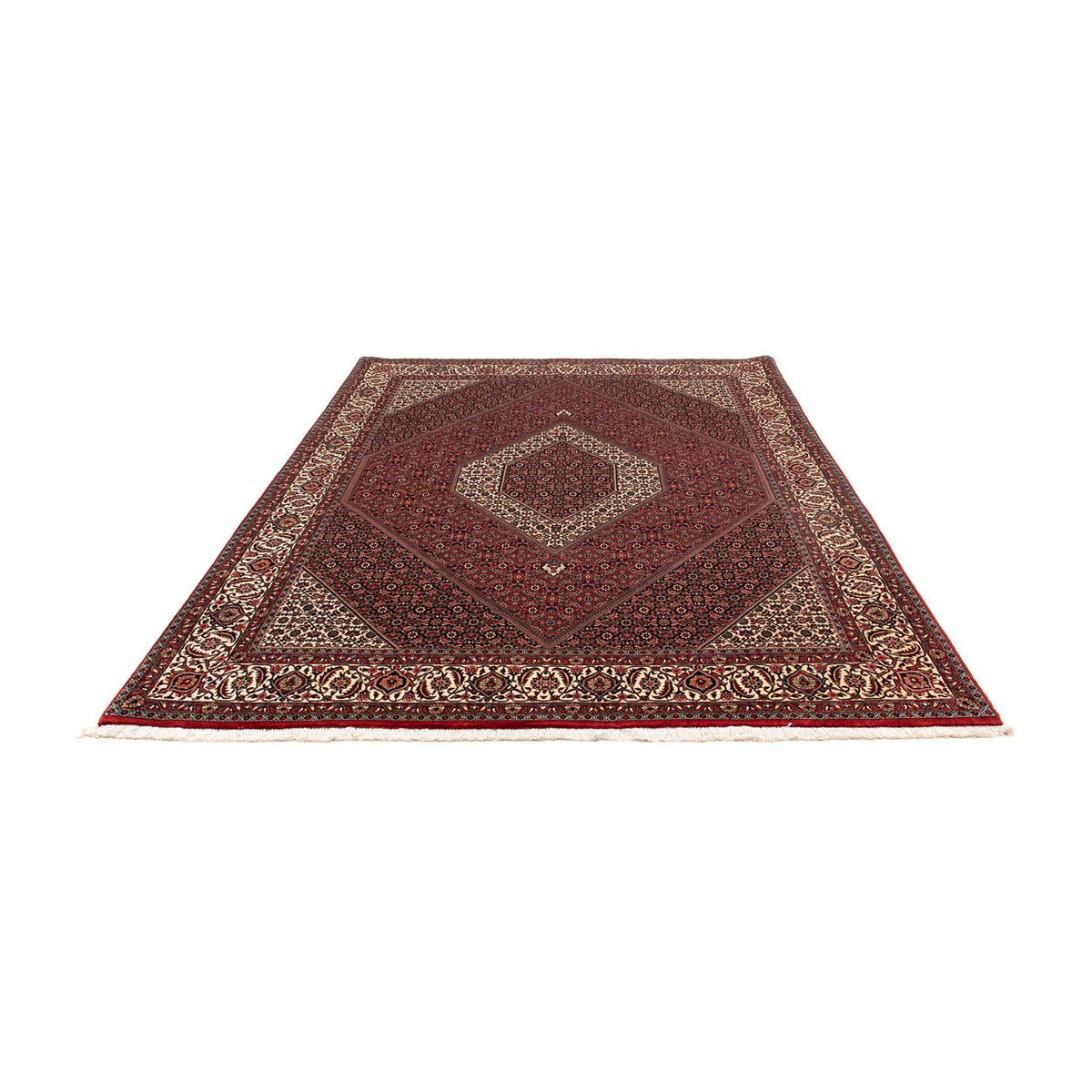 Alfombra persa - Bidjar - 263 x 203 cm - rojo oscuro