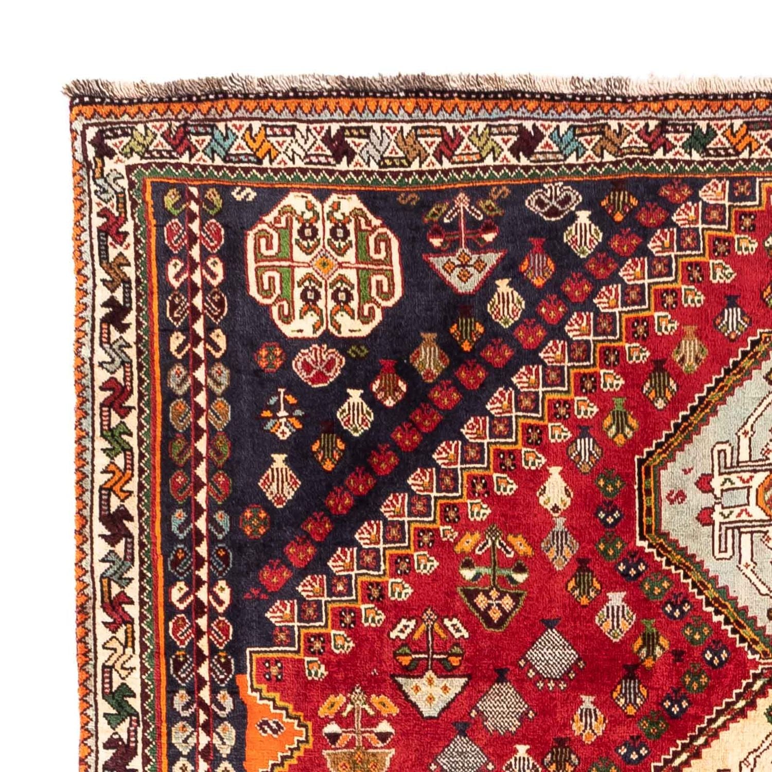 Alfombra persa - Nómada - 258 x 175 cm - rojo oscuro