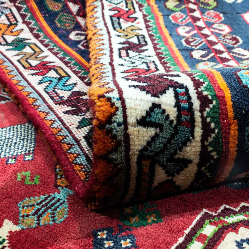 Alfombra persa - Nómada - 258 x 175 cm - rojo oscuro
