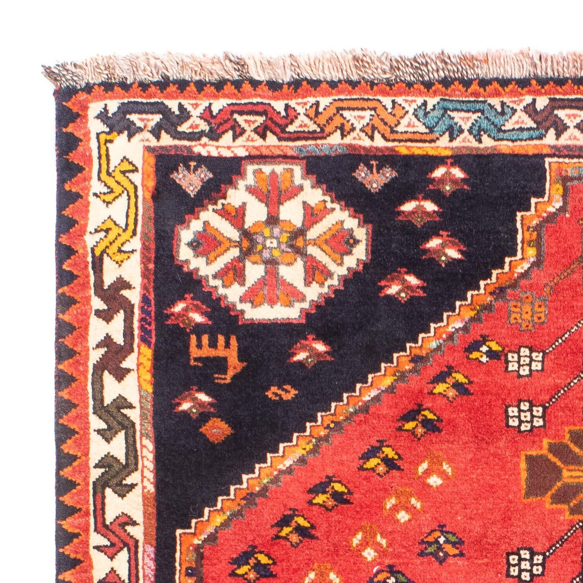 Alfombra persa - Nómada - 158 x 112 cm - rojo oscuro