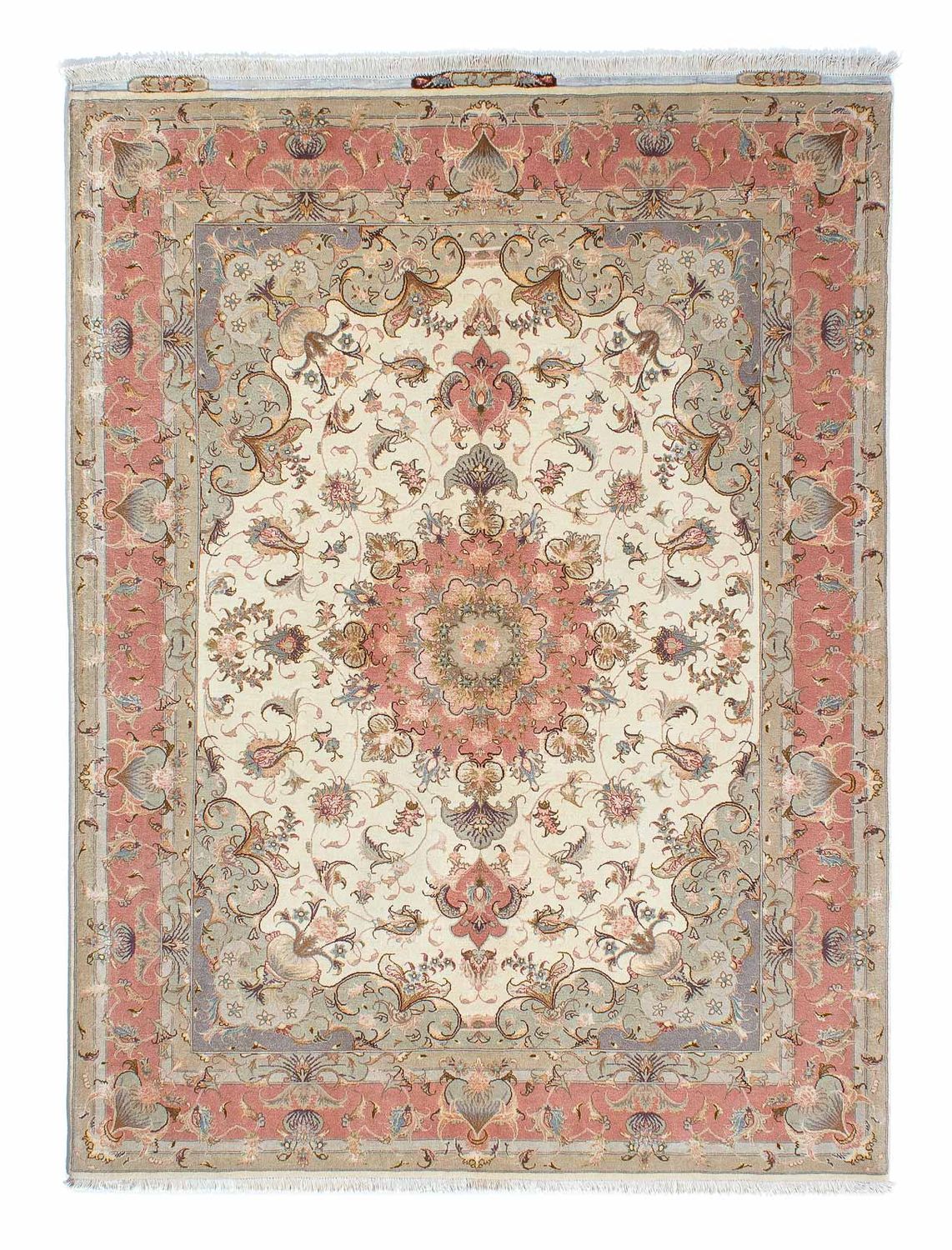 Alfombra Persa - Tabriz - Real - 206 x 152 cm - beige