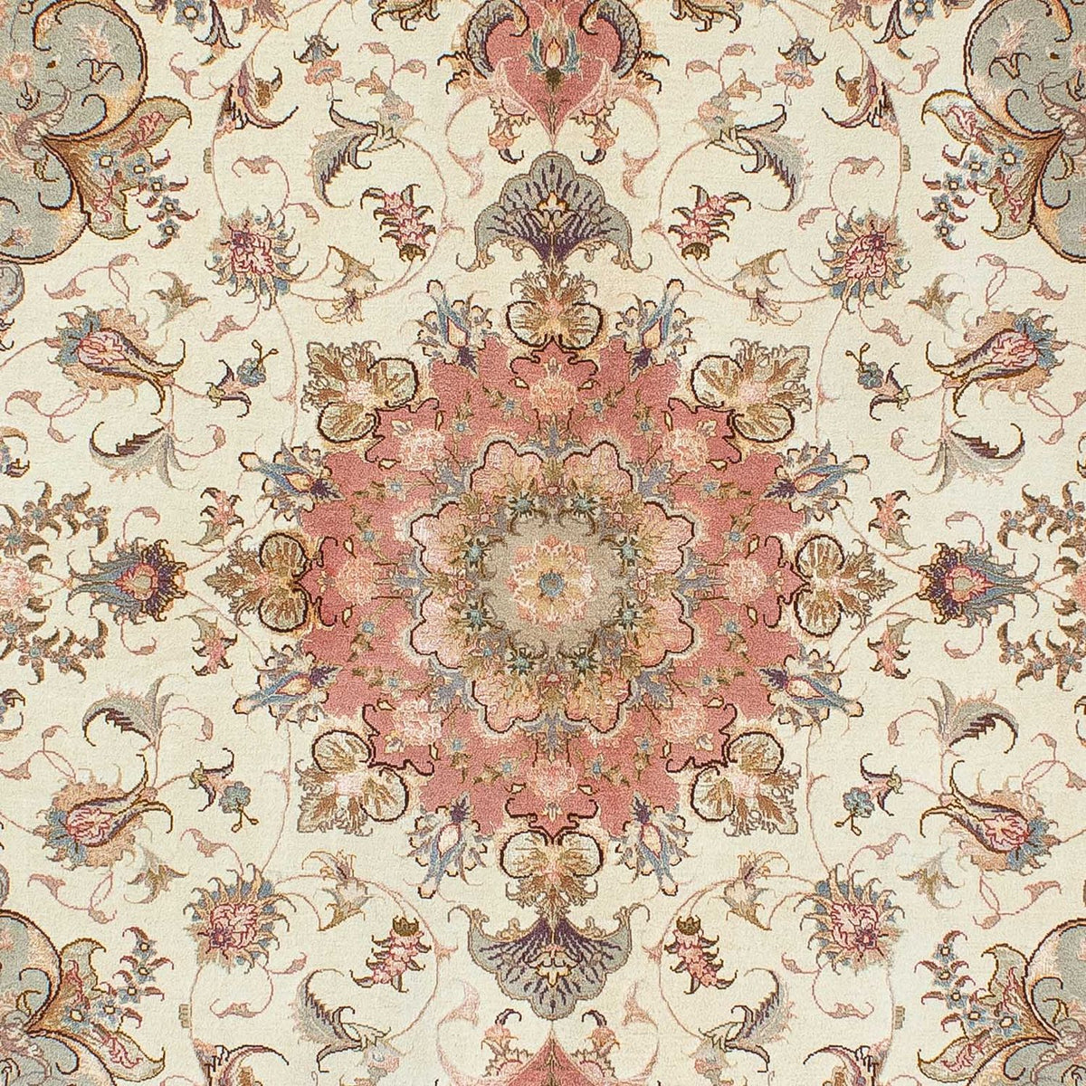 Alfombra Persa - Tabriz - Real - 206 x 152 cm - beige
