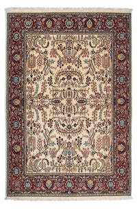 Alfombra persa - Ghom - 207 x 142 cm - beige