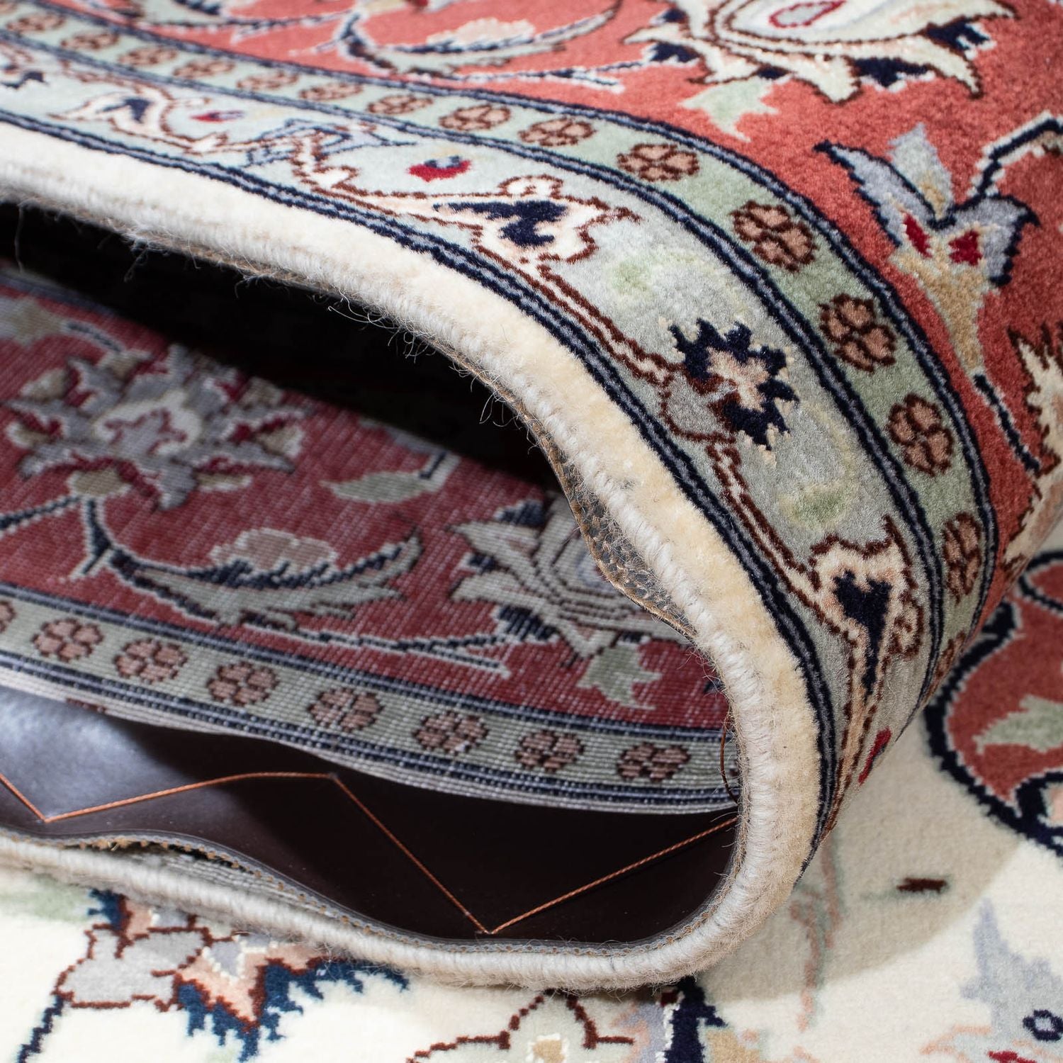 Alfombra Persa - Tabriz - Real - 210 x 150 cm - beige
