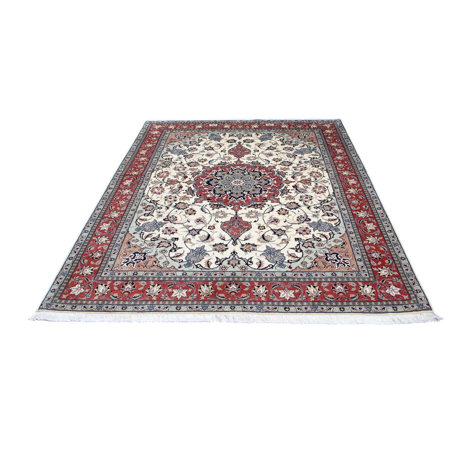 Alfombra Persa - Tabriz - Real - 210 x 150 cm - beige
