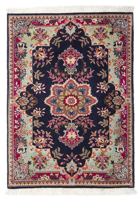 Alfombra Persa - Tabriz - Real - 90 x 60 cm - azul oscuro