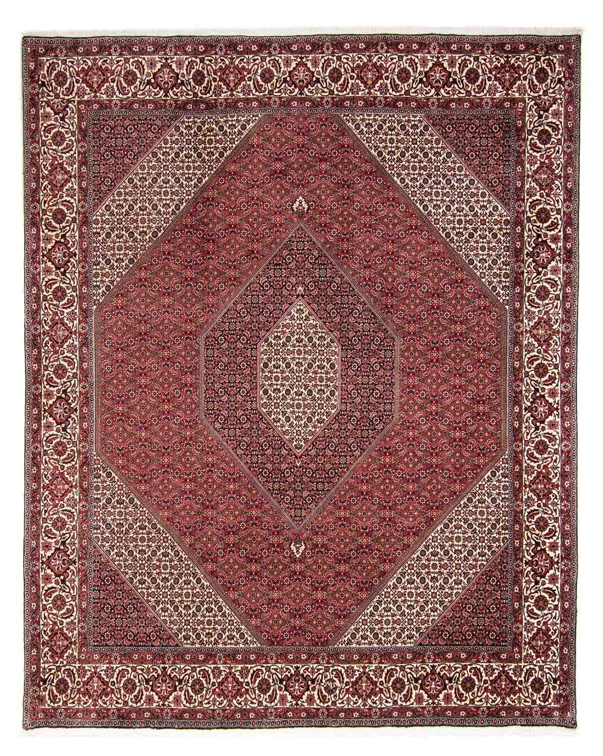 Alfombra persa - Bidjar - 295 x 251 cm - rojo oscuro