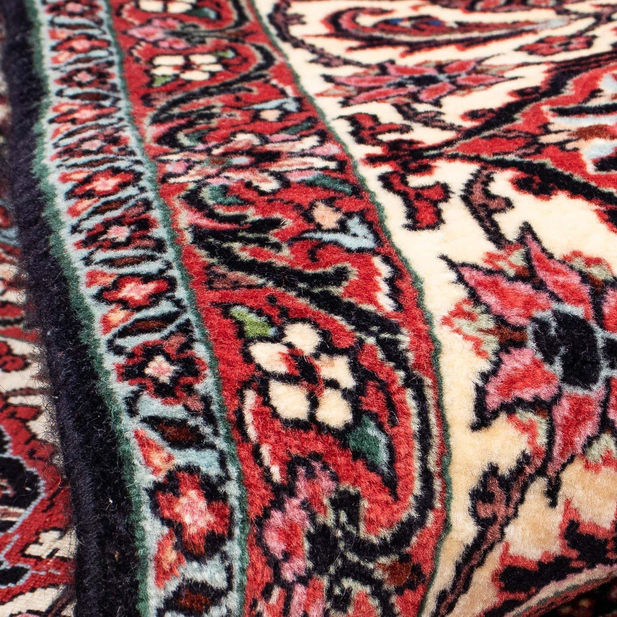 Alfombra persa - Bidjar - 295 x 251 cm - rojo oscuro