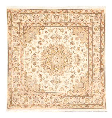 Alfombra Persa - Tabriz - Real cuadrado  - 206 x 202 cm - beige