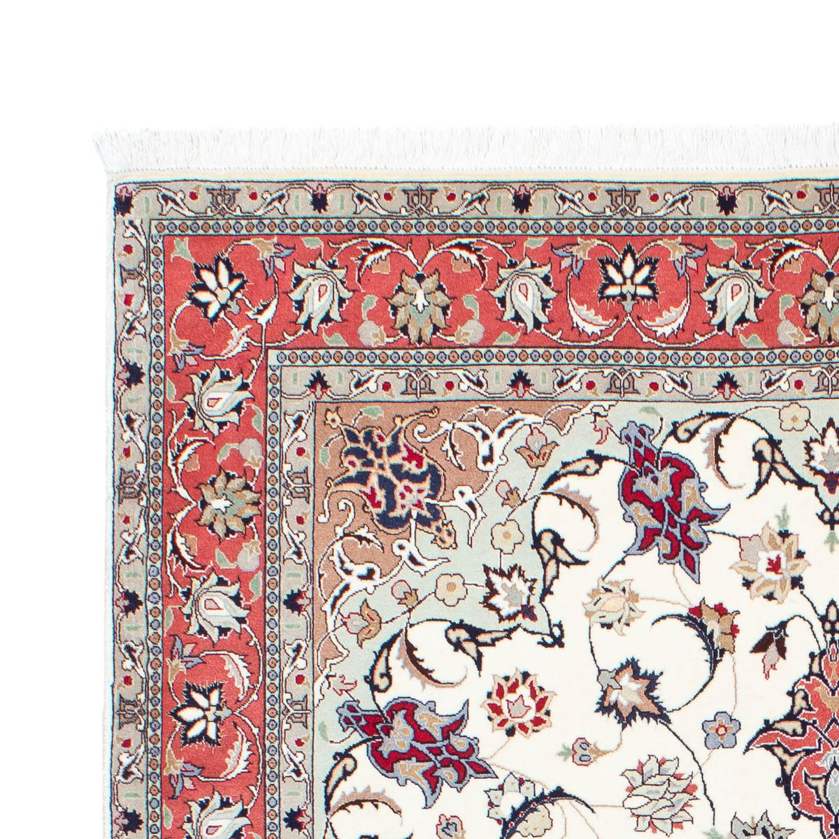 Alfombra Persa - Tabriz - Real - 205 x 146 cm - beige