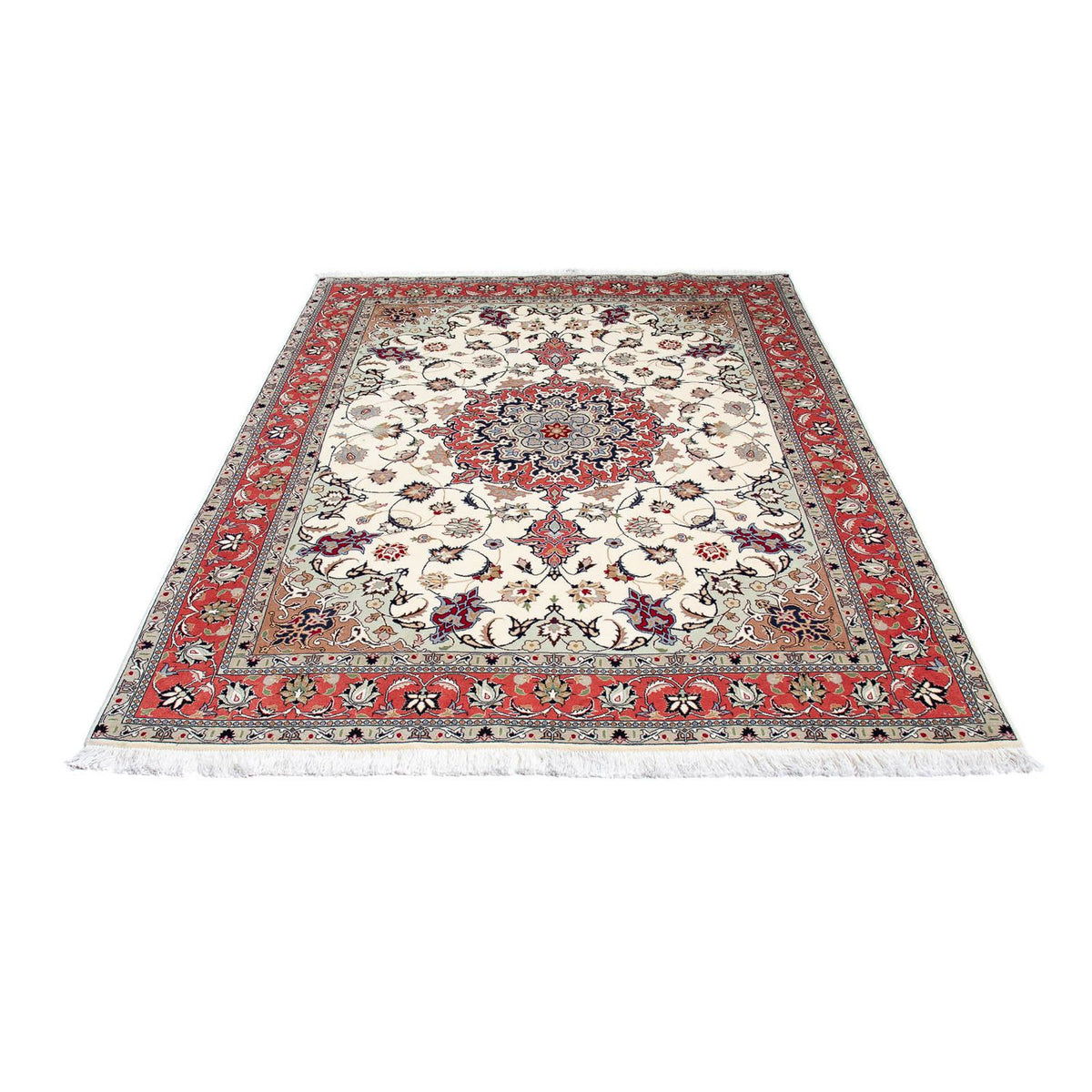 Alfombra Persa - Tabriz - Real - 205 x 146 cm - beige