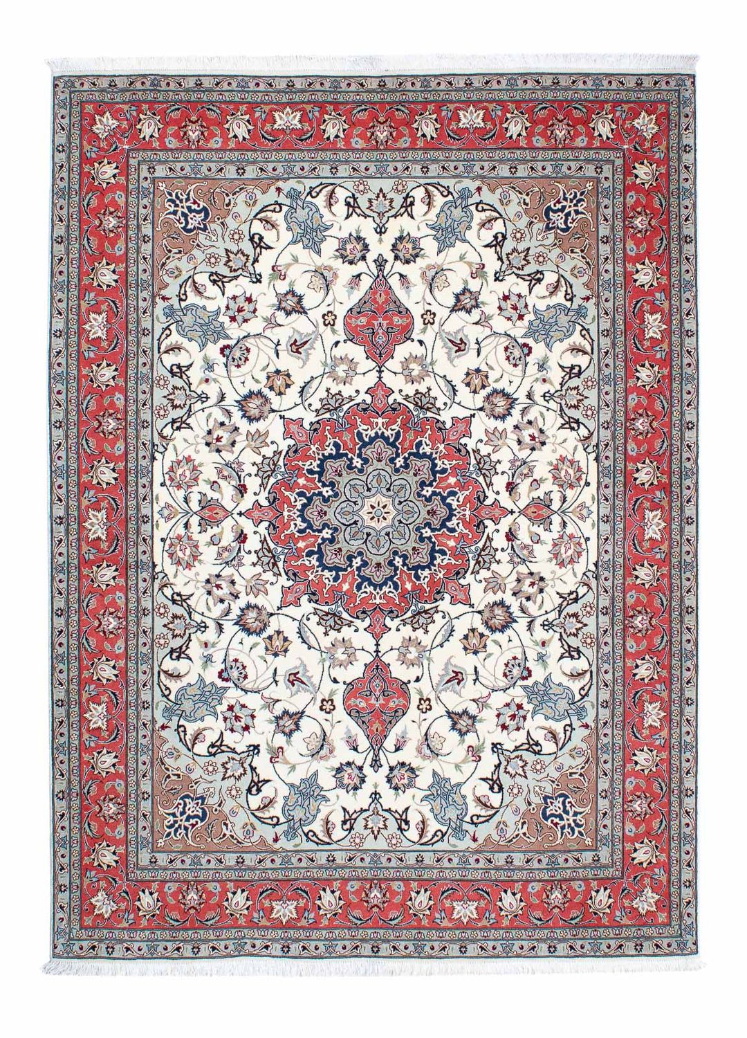 Alfombra Persa - Tabriz - Real - 215 x 153 cm - beige