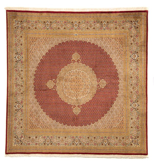 Alfombra persa - Tabriz cuadrado  - 248 x 246 cm - rojo oscuro