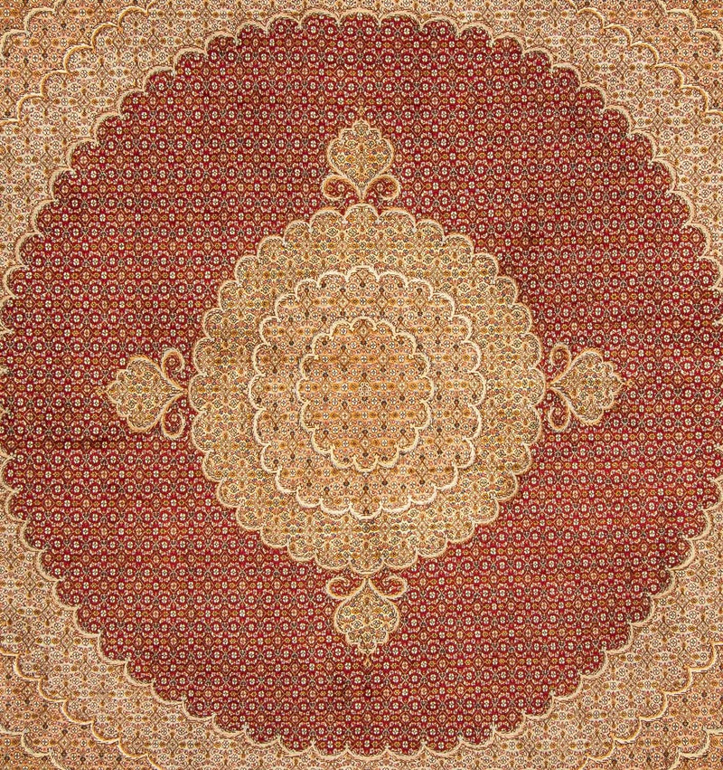Alfombra persa - Tabriz cuadrado  - 248 x 246 cm - rojo oscuro