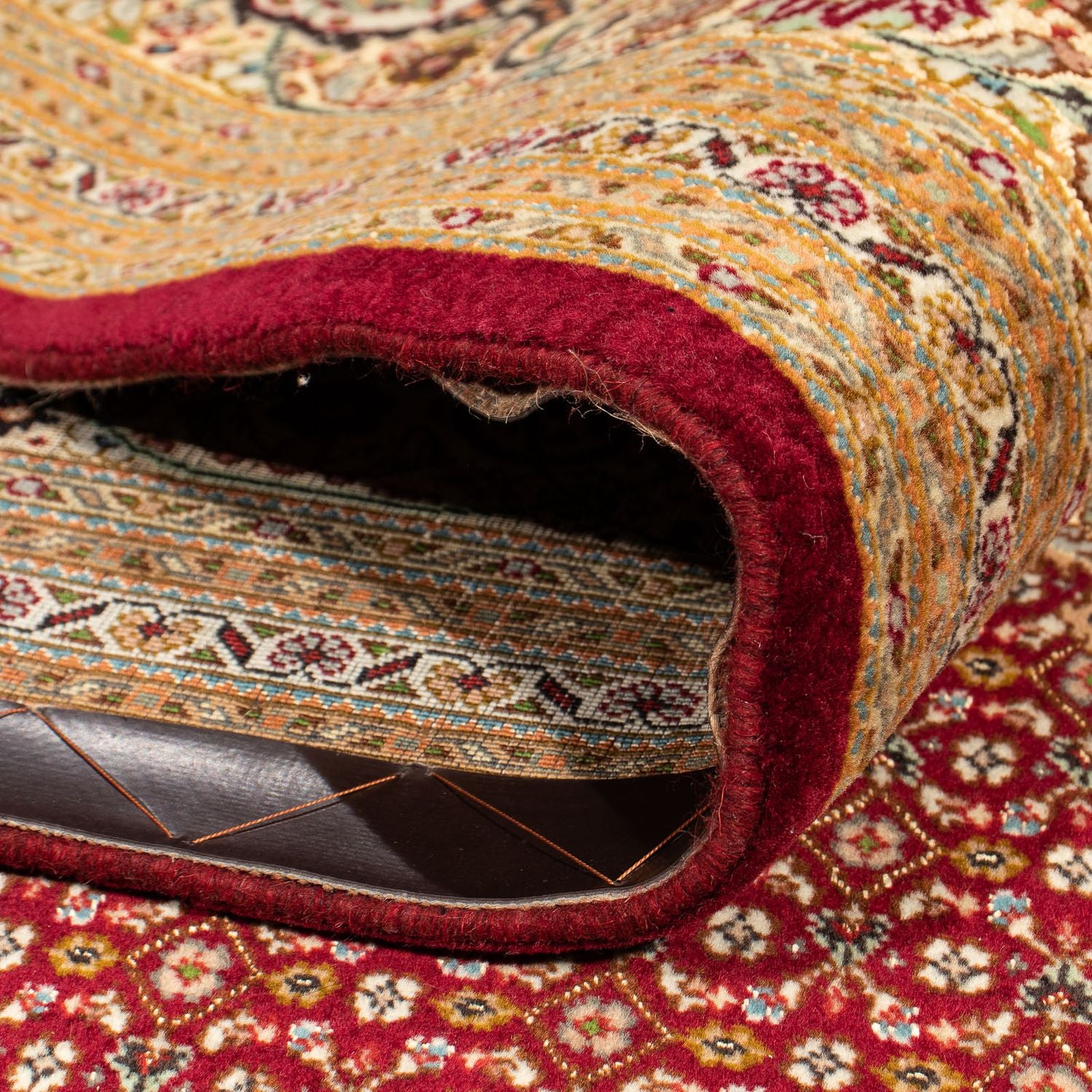 Alfombra persa - Tabriz cuadrado  - 248 x 246 cm - rojo oscuro