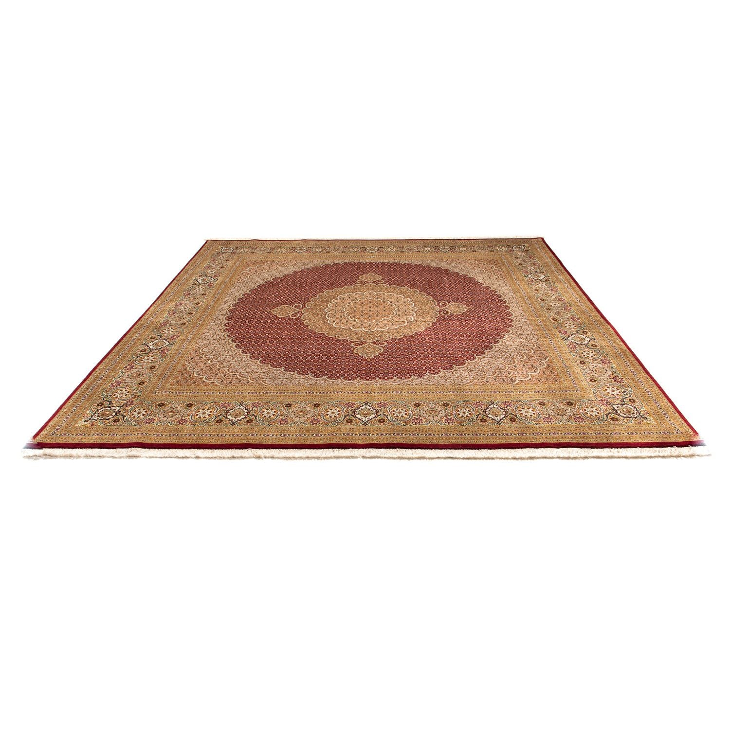 Alfombra persa - Tabriz cuadrado  - 248 x 246 cm - rojo oscuro