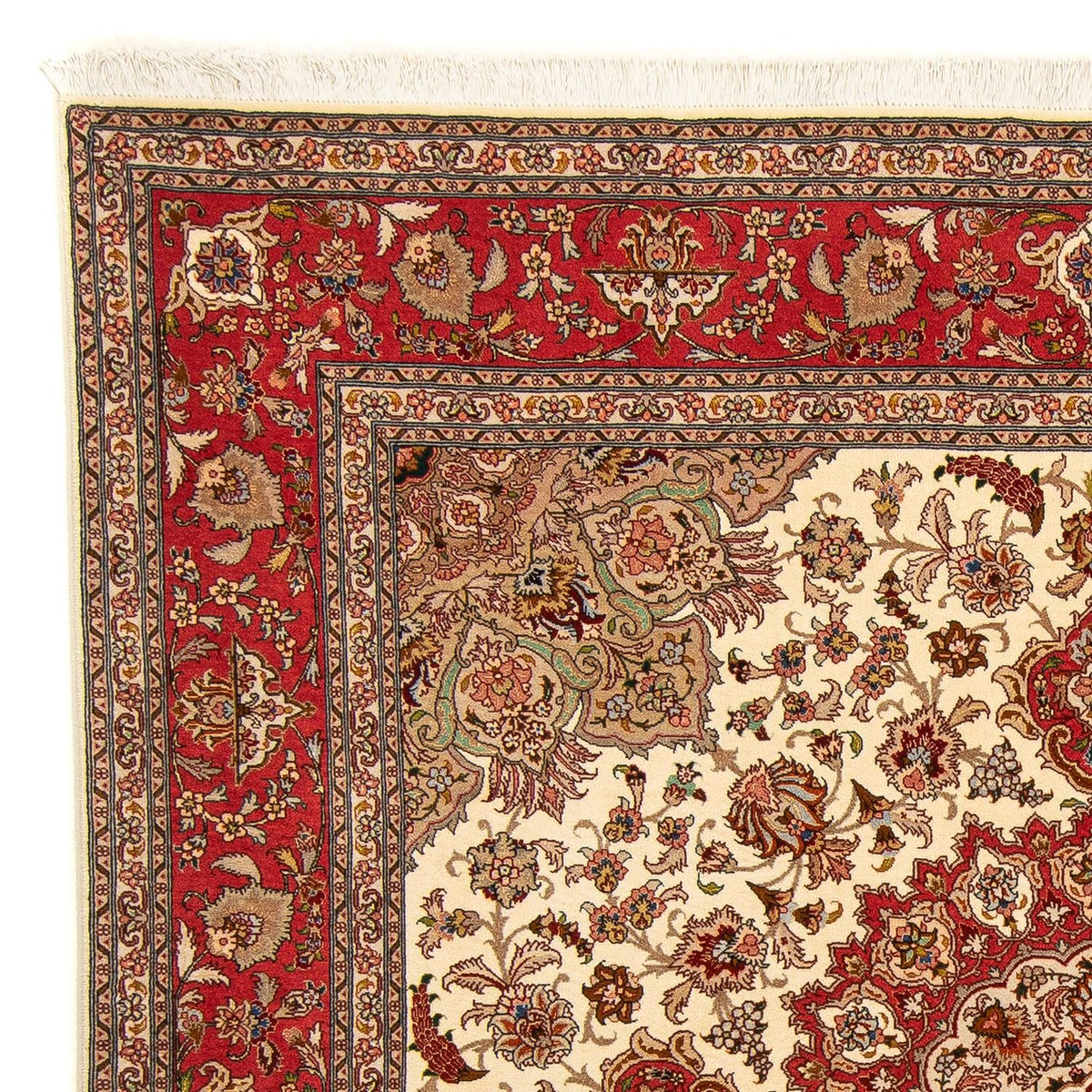 Alfombra Persa - Tabriz - Real cuadrado  - 203 x 200 cm - beige