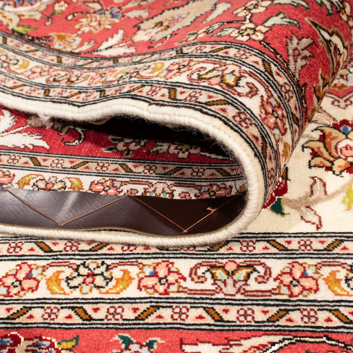 Alfombra Persa - Tabriz - Real cuadrado  - 203 x 200 cm - beige