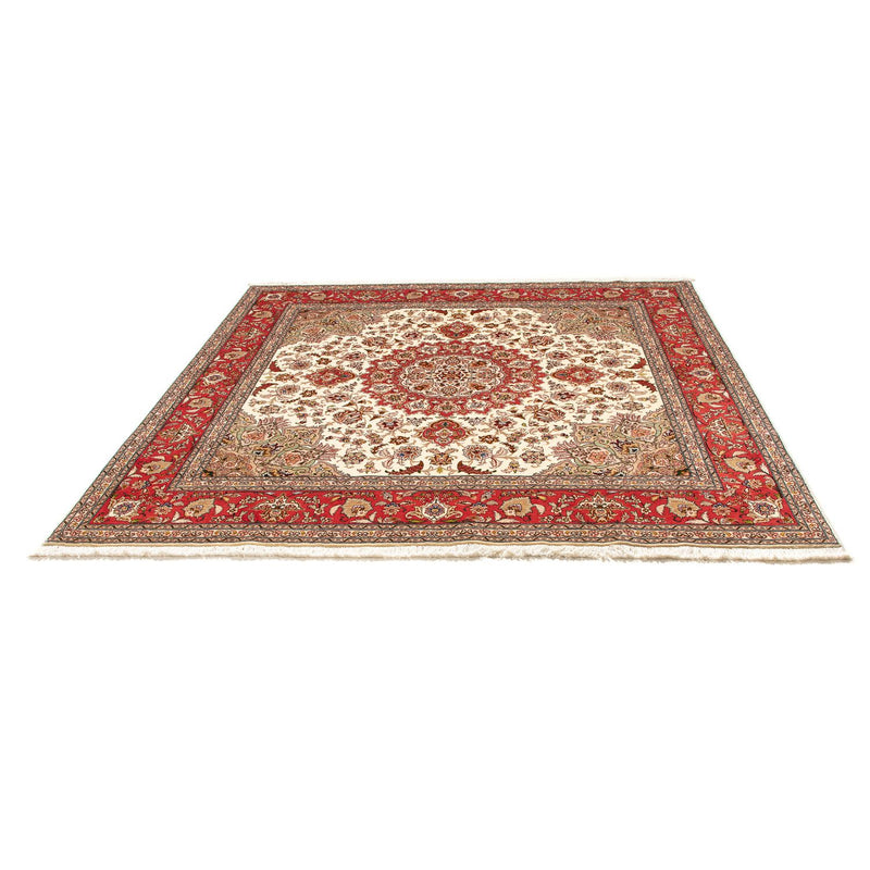 Alfombra Persa - Tabriz - Real cuadrado  - 203 x 200 cm - beige