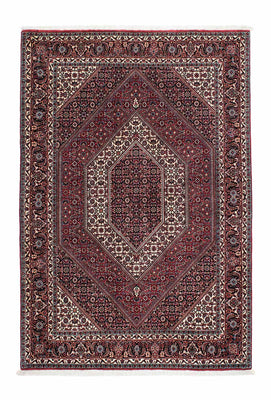 Alfombra persa - Bidjar - 195 x 136 cm - rojo claro