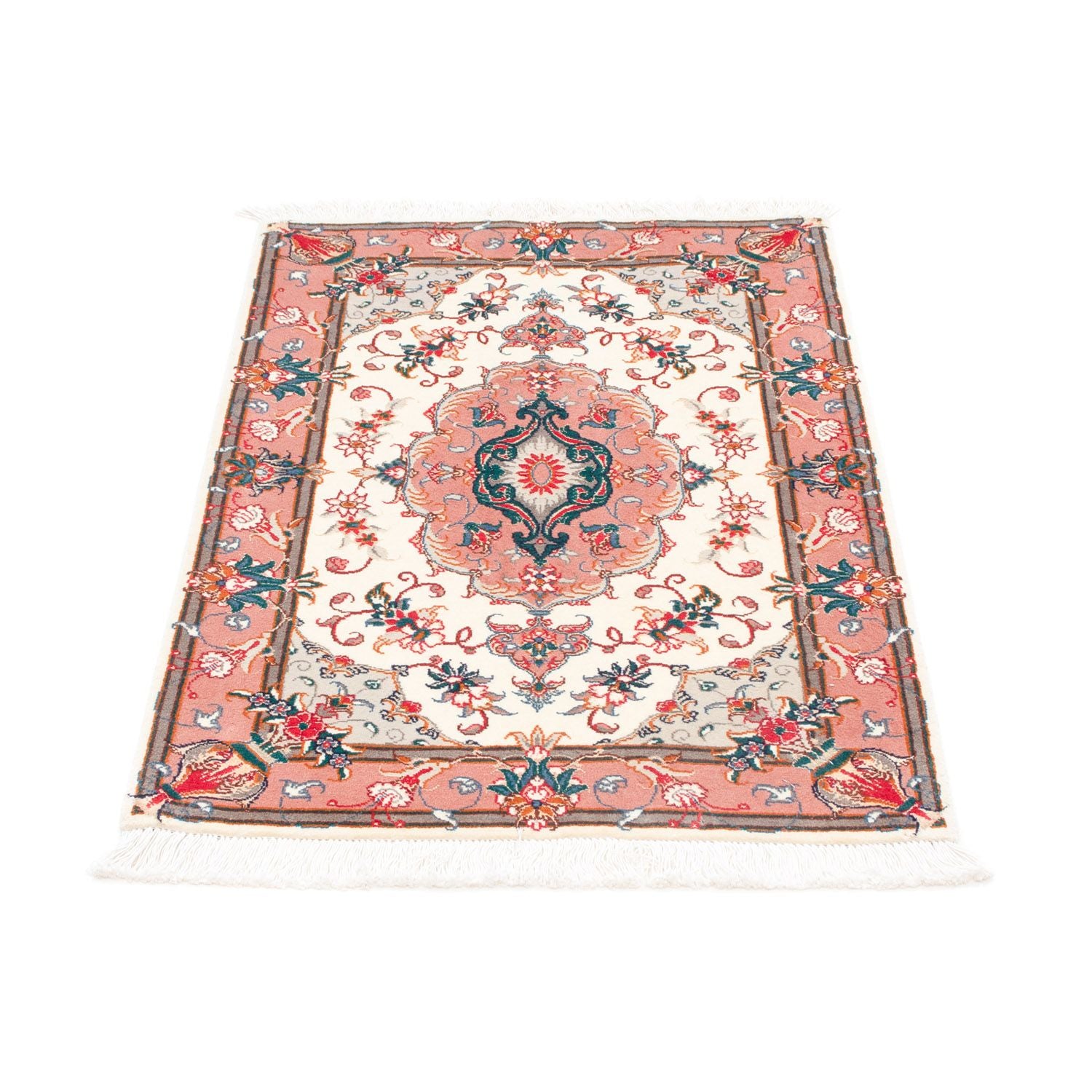 Alfombra Persa - Tabriz - Real - 92 x 60 cm - beige