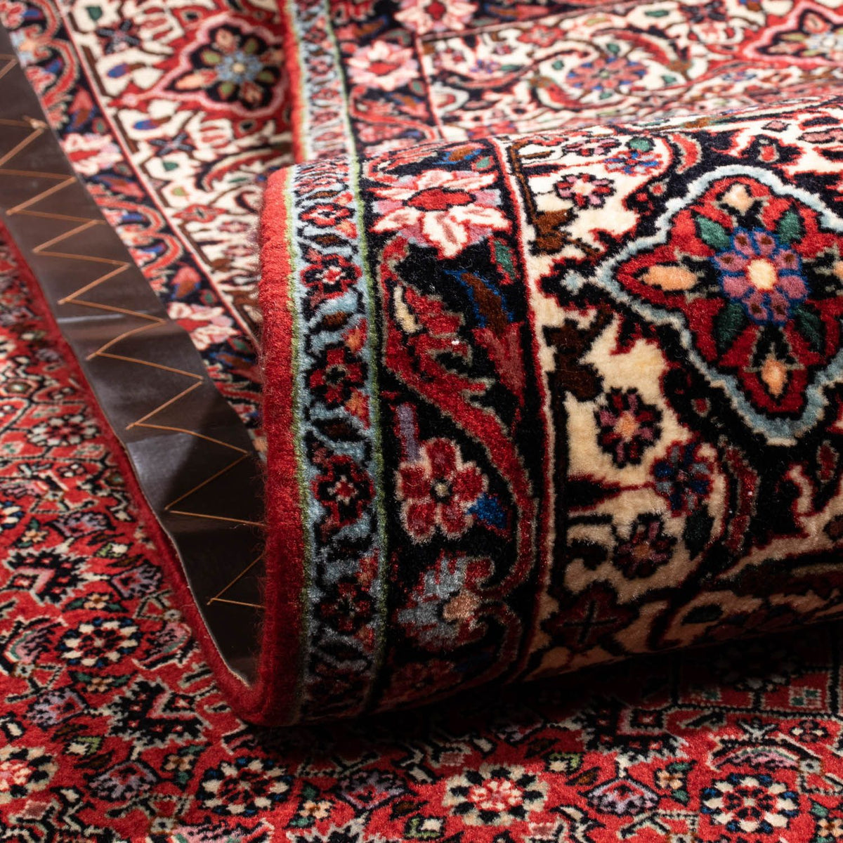 Alfombra persa - Bidjar - 340 x 248 cm - rojo