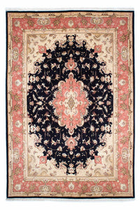 Alfombra Persa - Tabriz - Real - 245 x 168 cm - azul oscuro