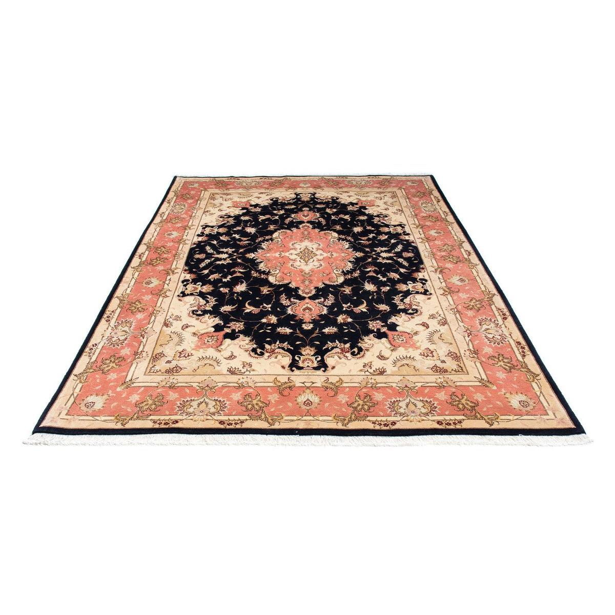 Alfombra Persa - Tabriz - Real - 245 x 168 cm - azul oscuro