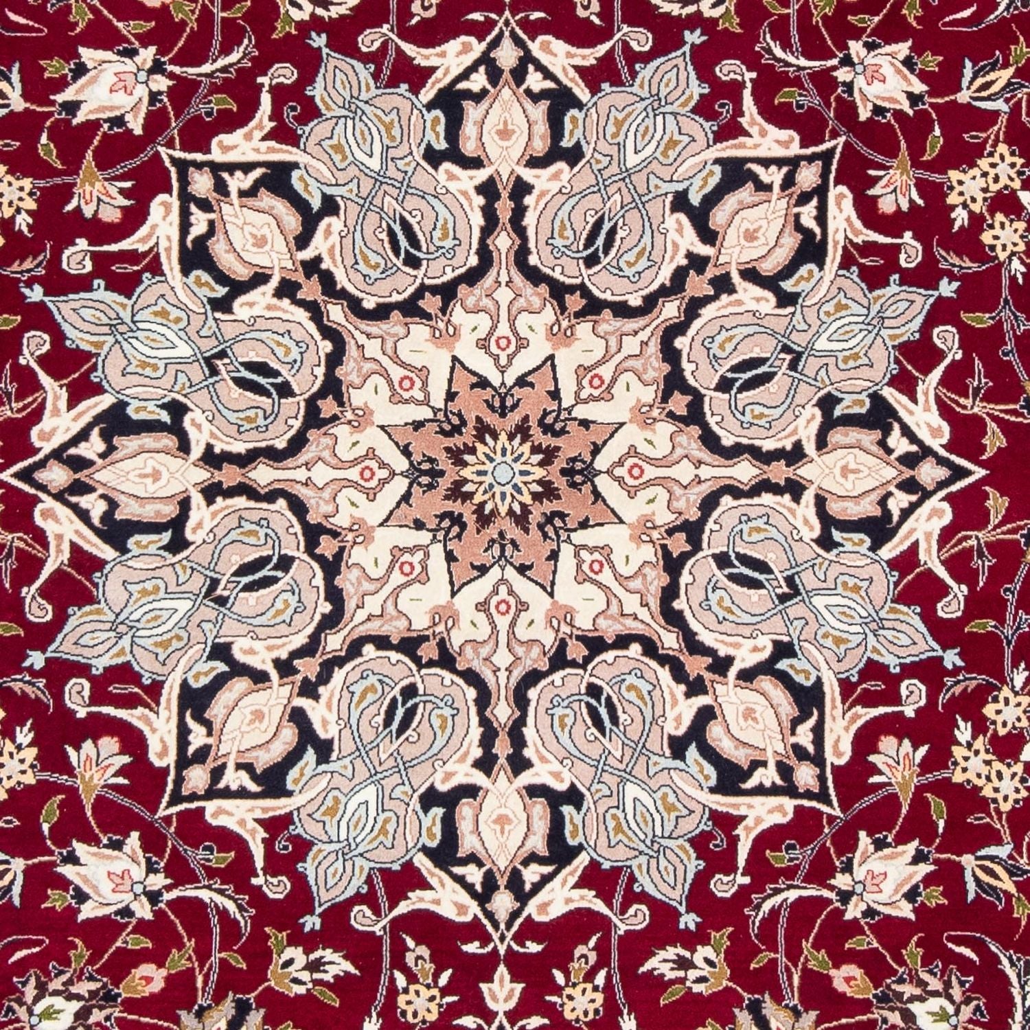 Alfombra Persa - Tabriz - Real - 305 x 205 cm - rojo oscuro