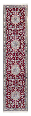 Alfombra de pasillo Alfombra Persa - Nain - Real - 393 x 89 cm - rojo oscuro